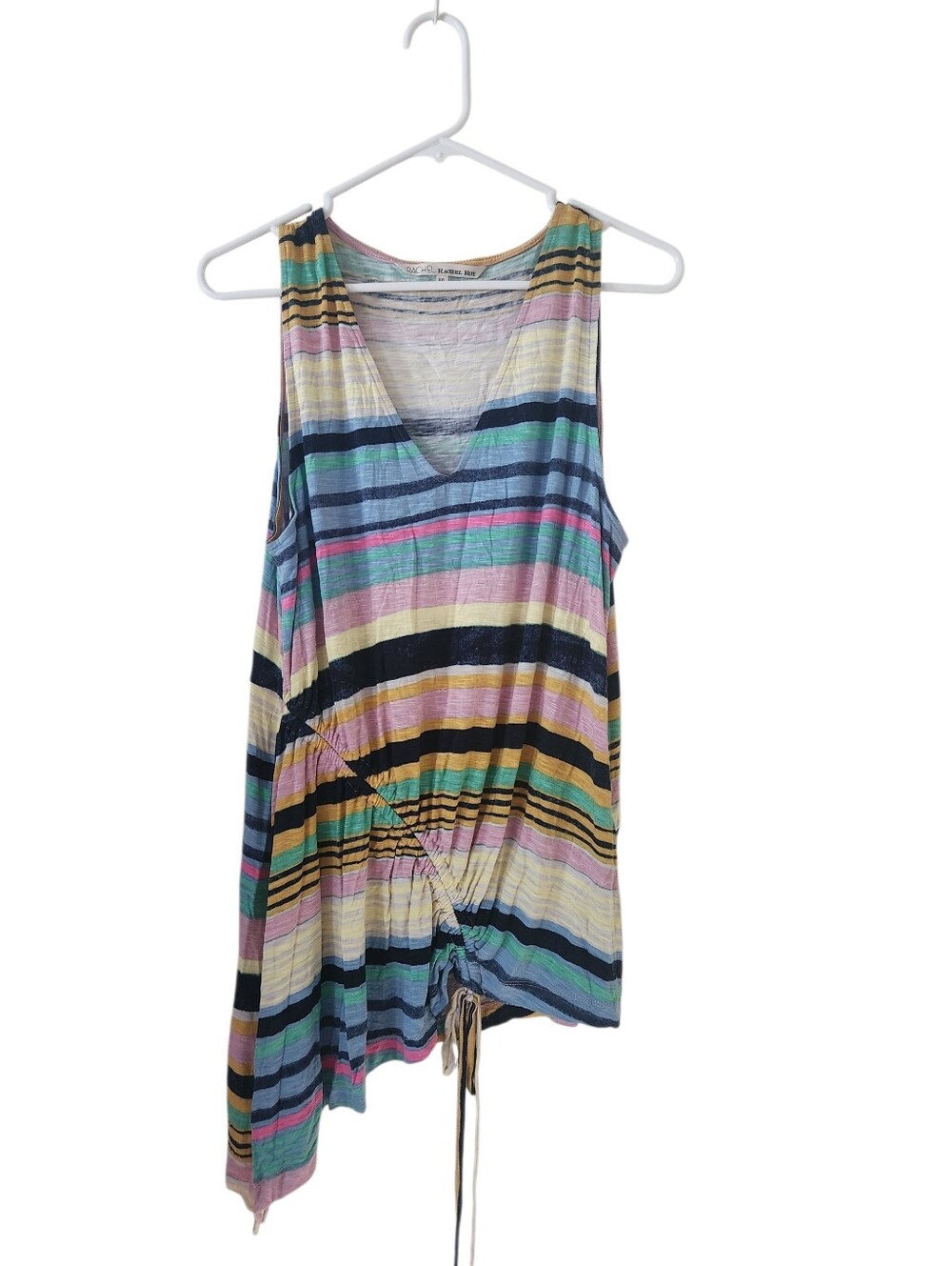 Rachey Roy Asymetrical Hem Striped Tunic
